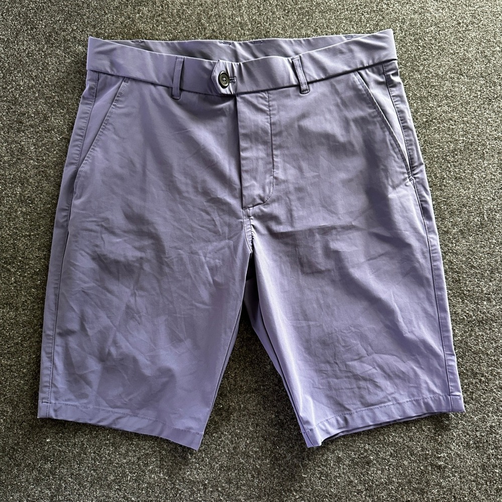 Greyson Montauk Golf Shorts Mens 32 Purple Performance Stretch Flat Front